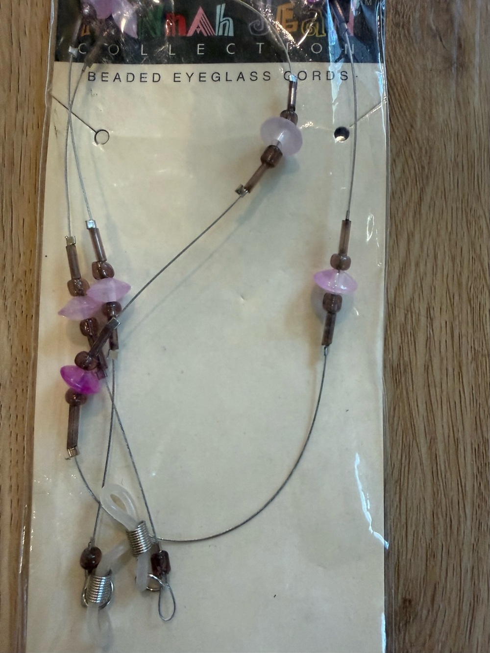 Beaded Pink Glass Eyeglass Cord - Women’s Jewelry